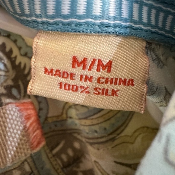 Tommy Bahama 100% Silk Button Up Floral Men’s Shirt Multicolor Size Medium - Picture 5 of 8